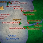 photo-Carte des différents forts du littoral Charentais