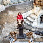 photo-Félindra et ses tigres dans la Salle du Trésor