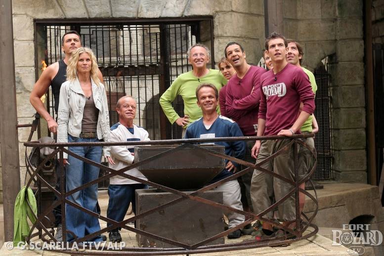 L'équipe de Nelson Monfort lors de la pesée des boyards(2005)